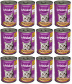 12 x Whiskas Adult Wet Cat Food Chicken In Jelly Tin 400G
