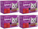 4 x Whiskas 1+ Meaty Meals In Gravy 12 X 85G (1.02Kg)