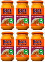 6 x Bens Original Medium Curry Sauce 440G