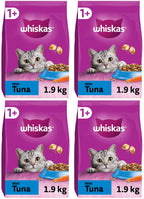 4 x Whiskas 1+ With Glorious Tuna 1.9Kg