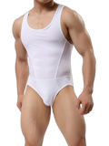 Mens Sexy Sheer Mesh Wrestling Bodysuit