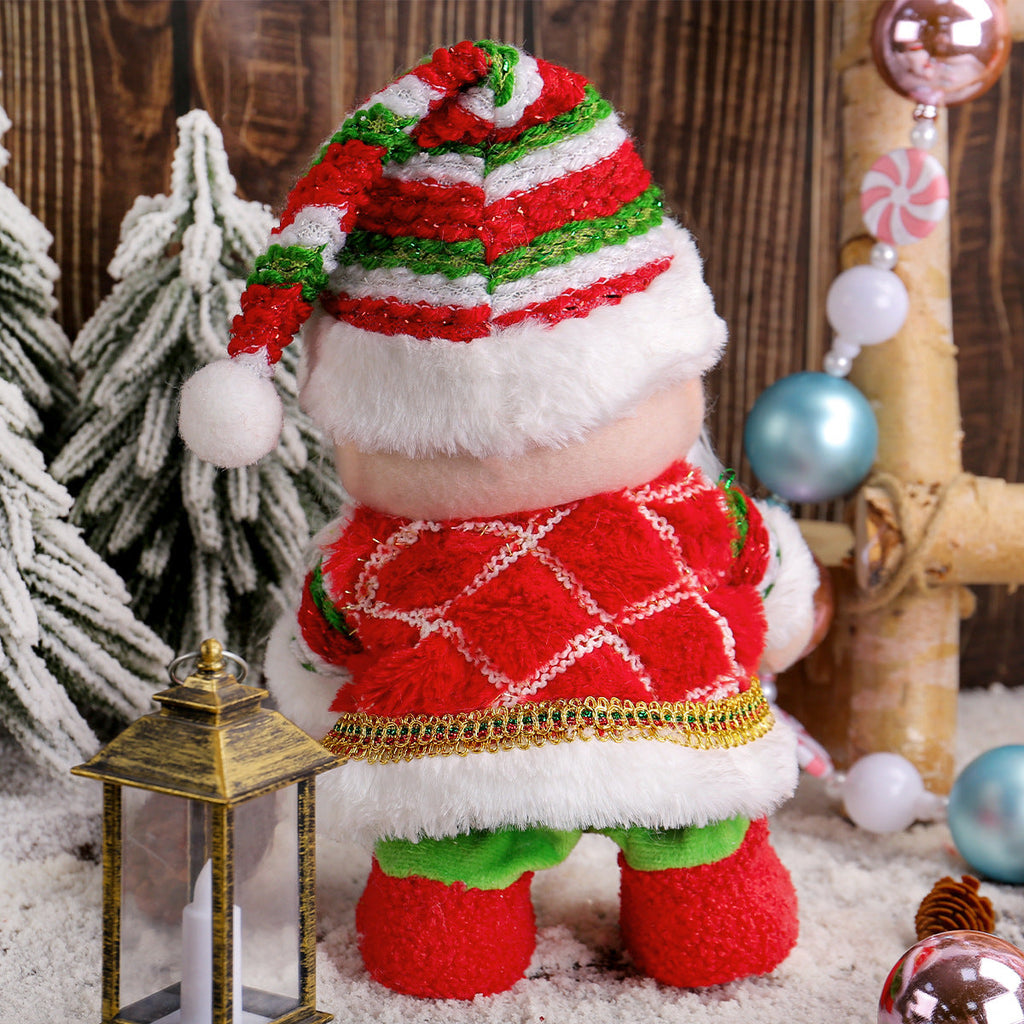 Animated Musical Santa Claus Christmas Decoration - LED Glowing Walking Figure | Electric Holiday Ornament with Music