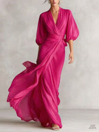 European And American-style Slim-fit Long Dress For Women