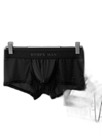 2-Pack Men's Breathable Mesh Ice Silk U-convex Low Waist Boxer Briefs