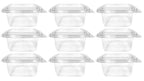 9 x Container Salad Square Hinged 750Ml