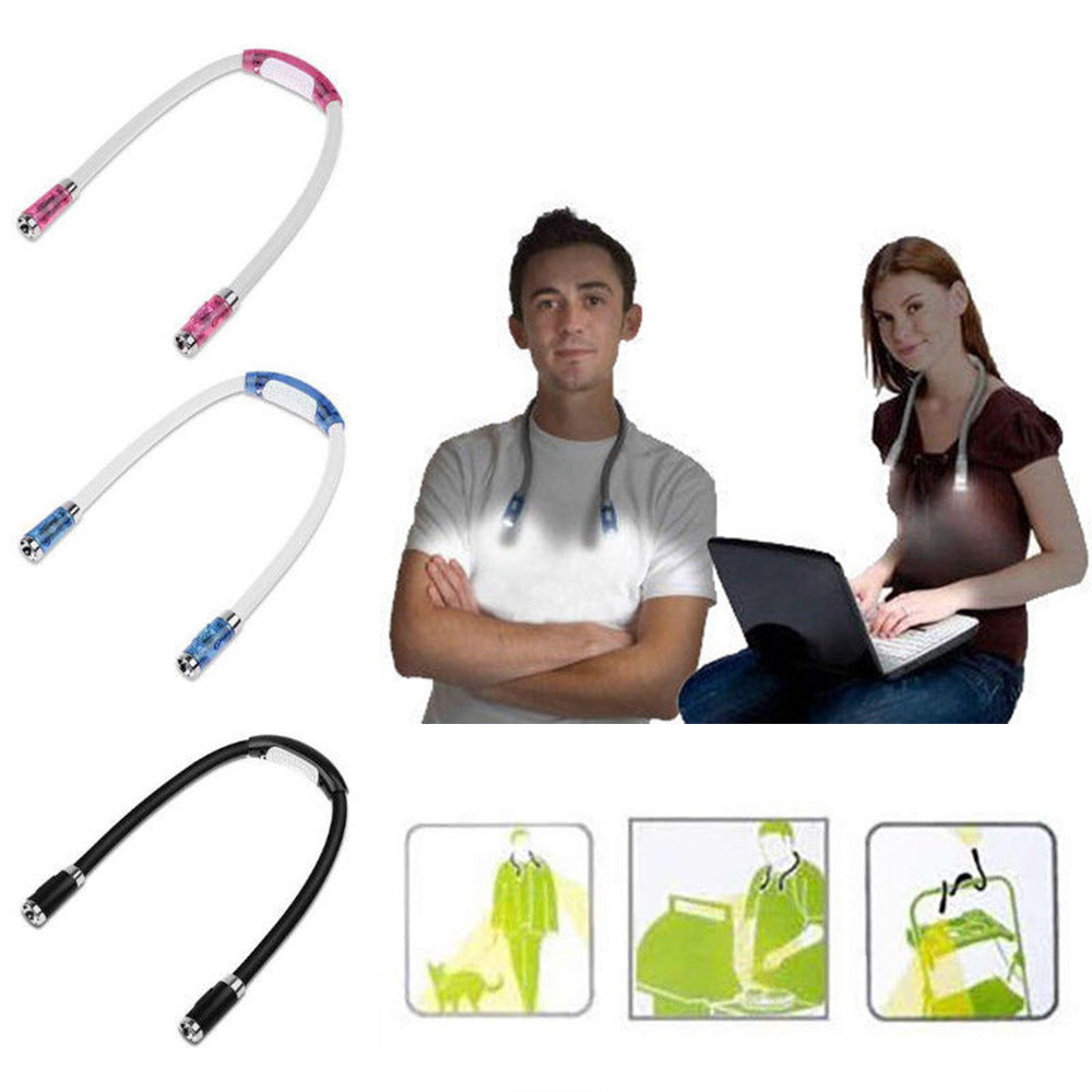 LED Neck Book Light | Flexible Hands-Free Reading Lamp | 3 Modes | Portable Camping & Night Light | USB & Battery | Michan Direct