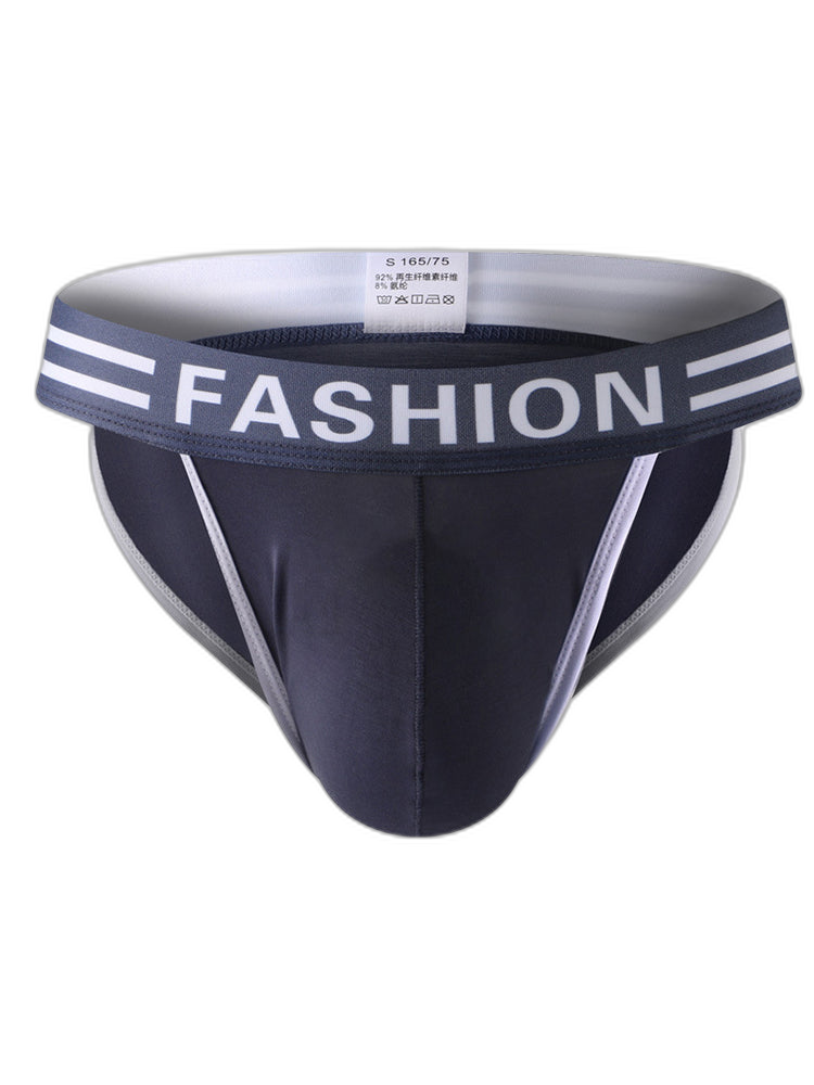 3 Pack Men's High-Cut Sexy Comfortable U-Convex Breathable Briefs