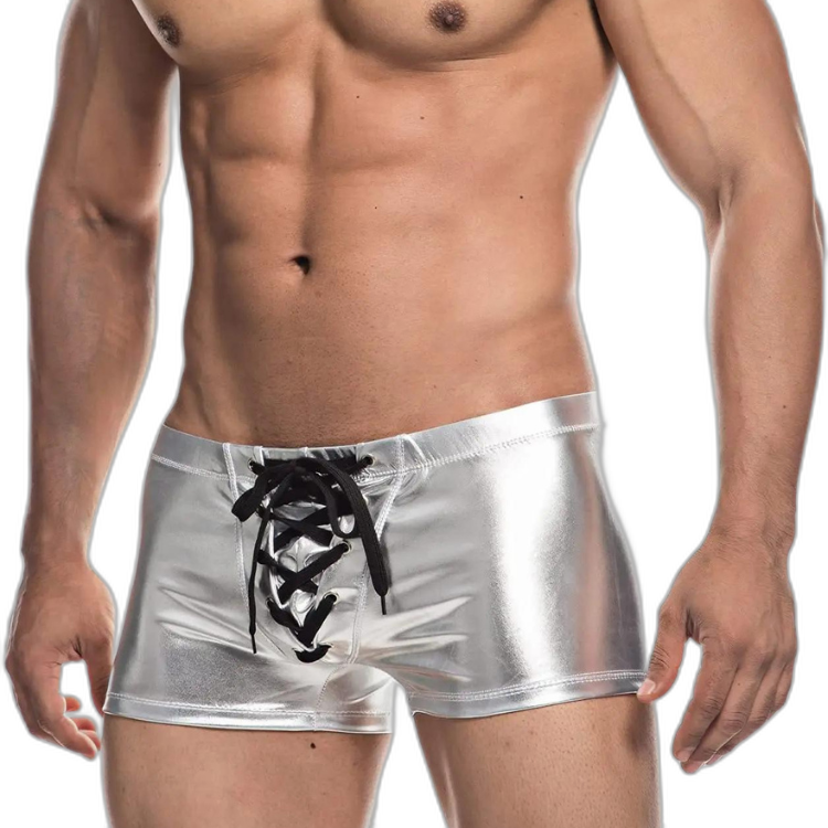 Super Booty Drawstring PU Leather Boxers