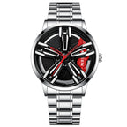 Locomotive Watch Men's  Wheel Three-dimensional Hollow Car
