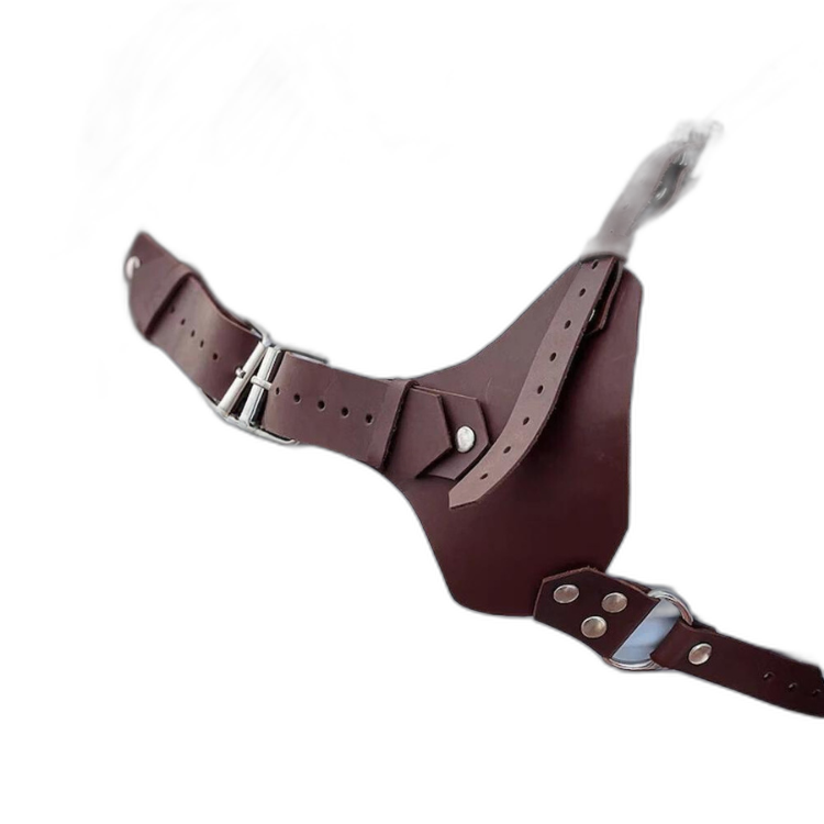 PU Leather Light Brown Chest Harness