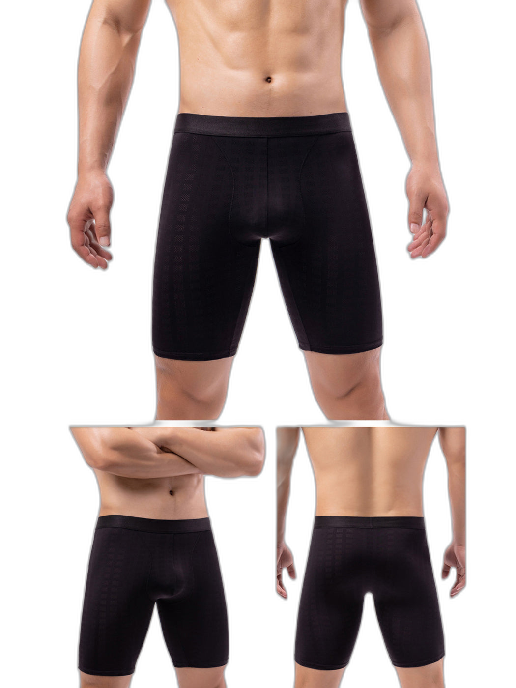 2 Pack Men’s Front Pouch Mesh Boxer Briefs