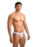 2 Pack Men's Sheer Mesh Low-Rise Sexy Ice Silk Briefs