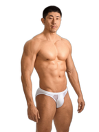 2 Pack Men's Sheer Mesh Low-Rise Sexy Ice Silk Briefs