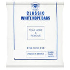 10 x Shabra Classic White Hdpe Bags 200Mm X 250Mm