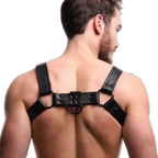 ruff GEAR RAW Leather Bulldog Harness Black
