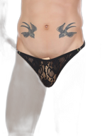 4-pack Men's Lace Side Buttoned Thongs