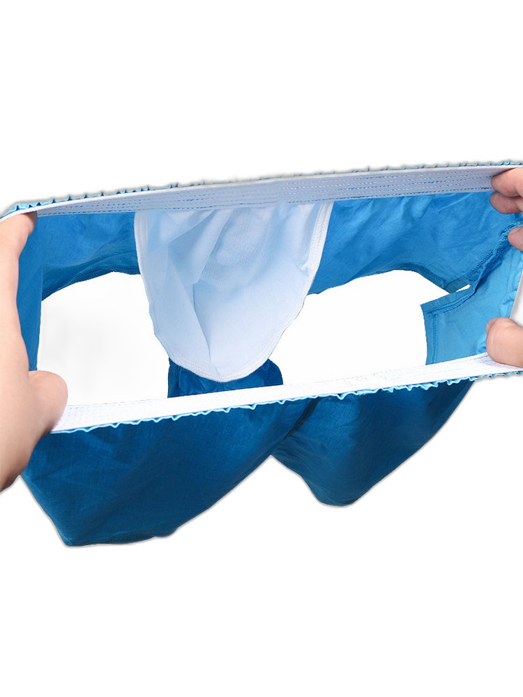 Men's Breathable Cotton Built-in Pouch Boxers