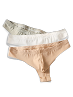 4-Pack Men's Seamless Solid Color Stretch Fit Ice Silk Thong
