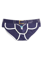 Zipper Belt Printed Cotton Pouch Briefs