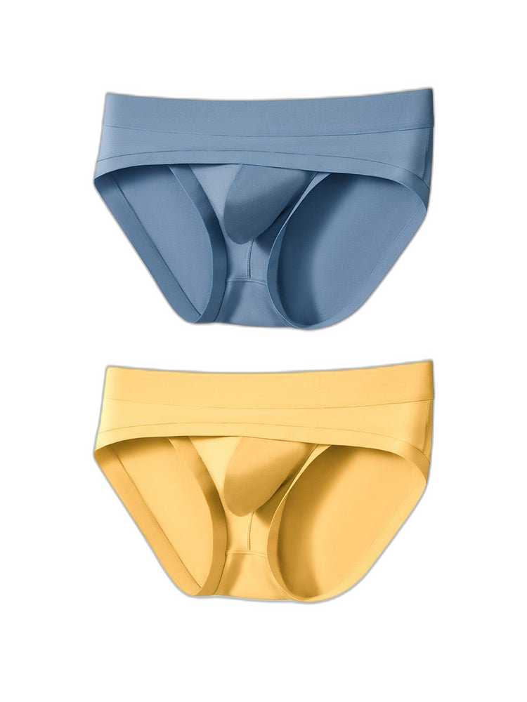 2 Pack Men's Ultra-Soft Fabric Stretch Fit Supportive Pouch Breathable Briefs