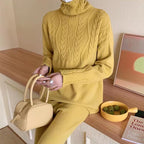 Sweater Wide Leg Trousers Look Slimming Two-piece Suit High