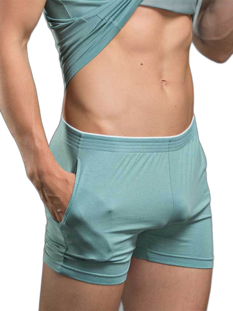 Solid Color Modal Home Boxers for Men
