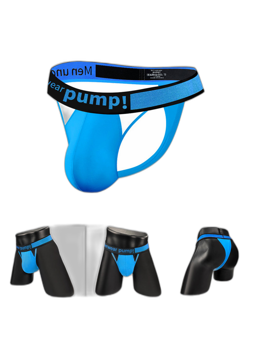 Men's Sexy Butt-Lifting Sporty U-Pouch Large Thong & Strings