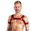 Mr S Leather Neoprene Bulldog Harness | Red