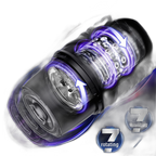 Black Warrior - Rotating Suction Masturbator - 3D Textured Sleeve