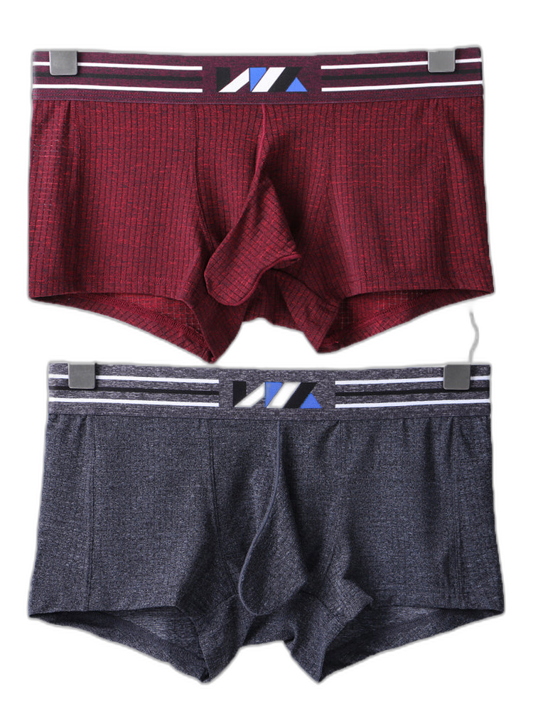 2 Pack Separated Pouch Comfy Mens Boxer Briefs