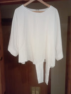 WOMEN'S RIVER ISLAND WHITE SMART CASUAL medium TOP