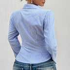 Elegant Figure-flattering Blouse Cardigan Shirt