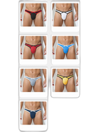 4 Pack Men's Low-Rise Sexy Narrow-Band Cooling U-Convex Breathable Comfortable Thong