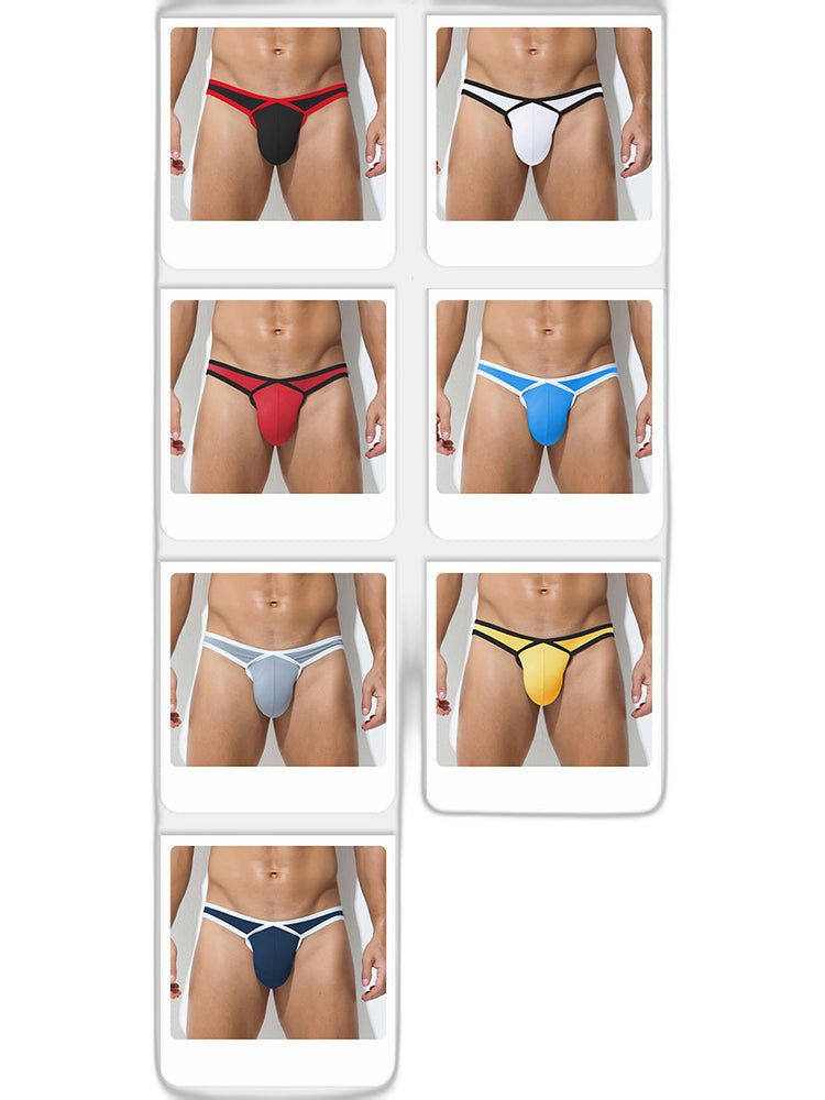 4 Pack Men's Low-Rise Sexy Narrow-Band Cooling U-Convex Breathable Comfortable Thong
