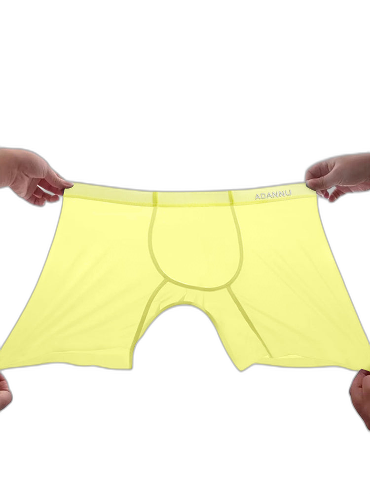 2 Pack Men's Ultra-Thin Breathable Semi-Transparent Pouch Midway Briefs