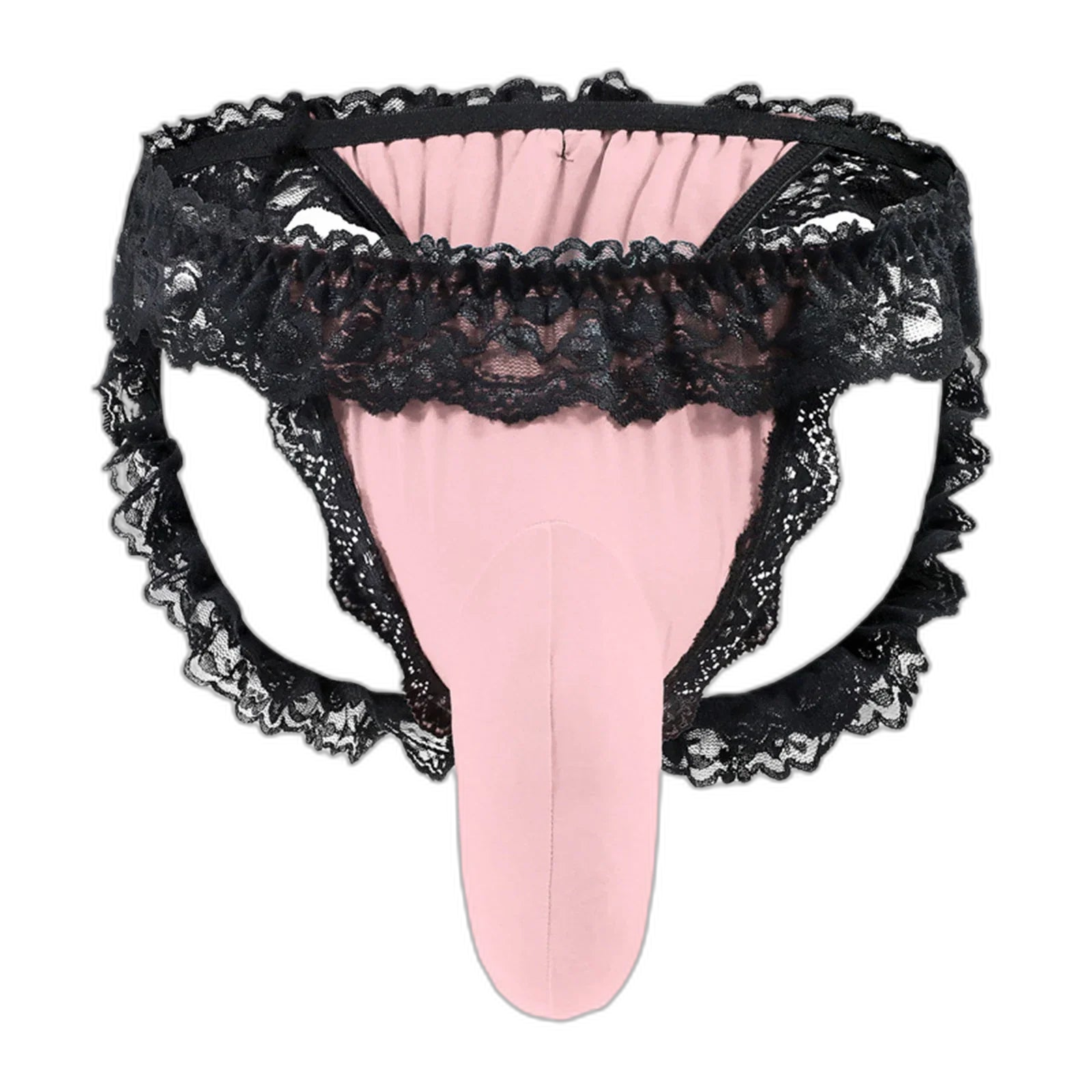 Frilly Lace Sissy Thong With Bulge Lift