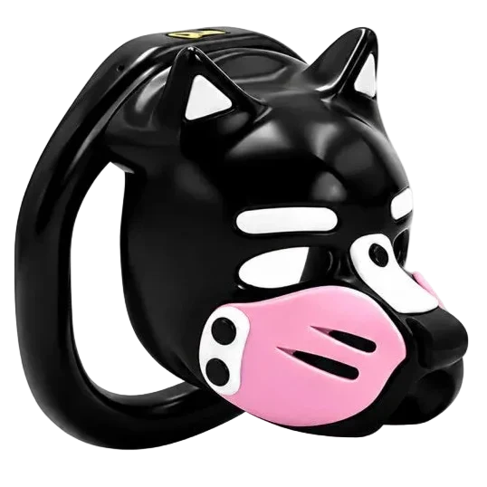 Pup Hood Chastity Cage Pink