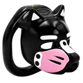 Pup Hood Chastity Cage Pink