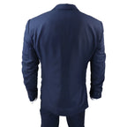 IM1 Men's Classic Plain Navy 3 Piece Suit