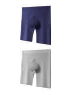 2 Pack Men's Ice Silk Anti-Chafing Quick-Dry Seamless Midway Briefs