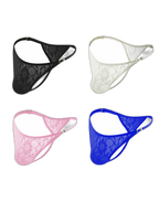 4-pack Men's Lace Side Buttoned Thongs