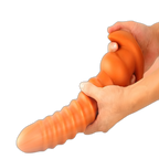 Cracker - Silicone Butt Plug - Deep Anal Sex Toy - Ribbed Anal Dildo - 3 Sizes