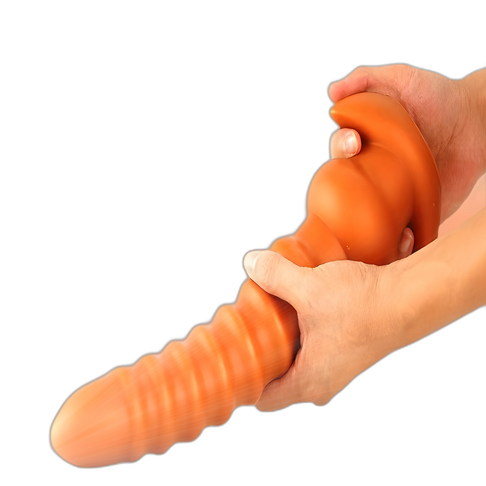 Cracker - Silicone Butt Plug - Deep Anal Sex Toy - Ribbed Anal Dildo - 3 Sizes