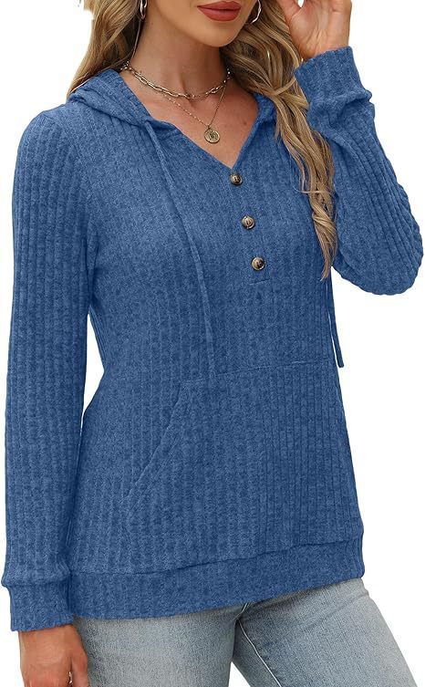 Einfarbiger, langärmeliger Hoodie aus gebürstetem Bedford-Cord-Pullover