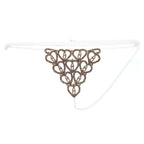 Accessories Rhinestone Claw Chain Body Chain Heart Shaped Sexy Bikini Panties