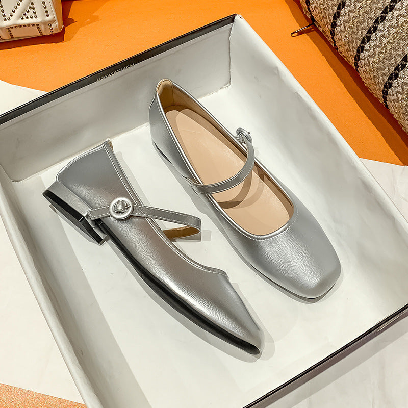 Mary Jane New Small Silver Shoes French