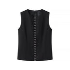Round Neck Sleeveless Vest Fashion Casual Pants Suit