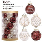 Christmas Decorations 6CM Painted PET