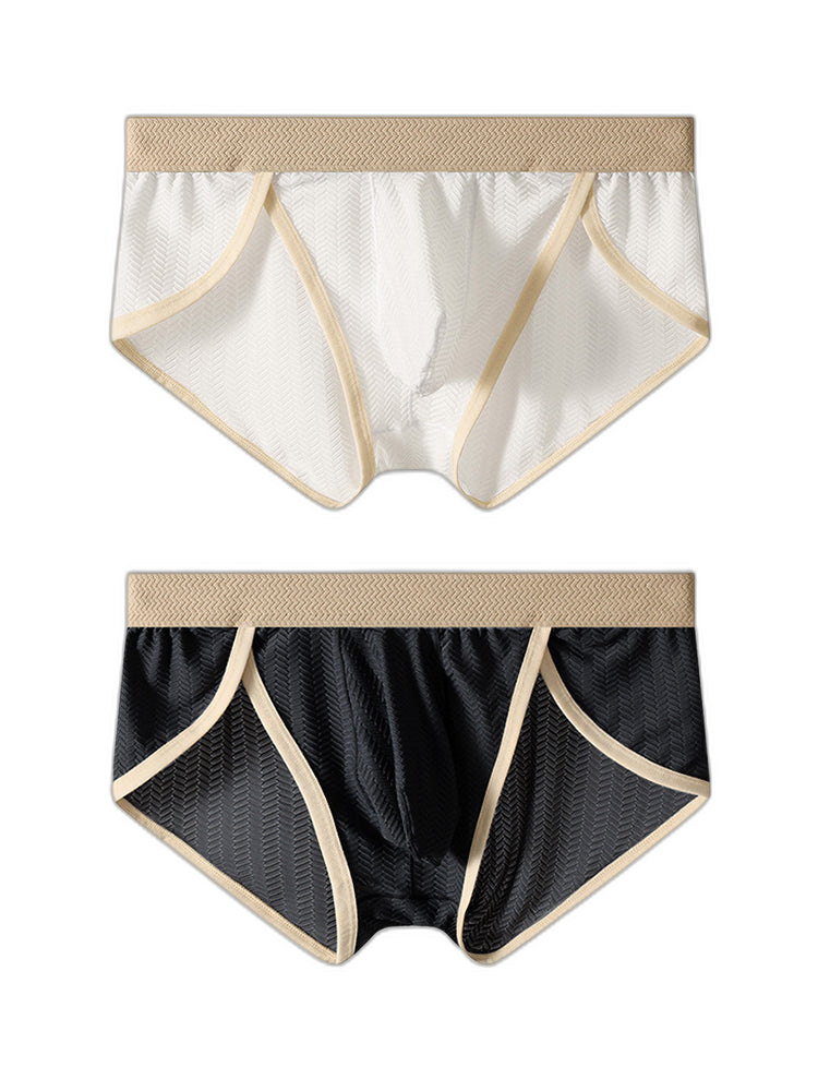 2 Pack Men's Breathable High-Stretch Seamless Comfort Odor-Control Briefs