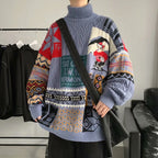 Christmas Sweater Men's And Women's Autumn And Winter High Collar